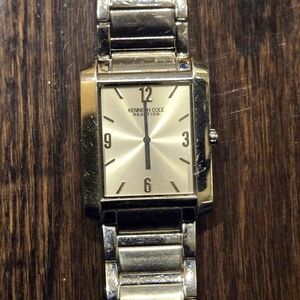 Kenneth Cole Silver Rectangular Face Watch